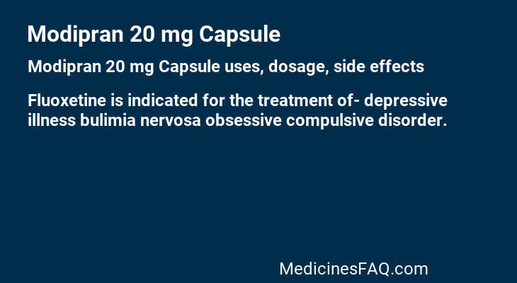 Modipran 20 mg Capsule