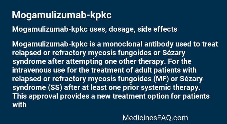 Mogamulizumab-kpkc