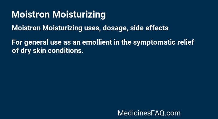 Moistron Moisturizing