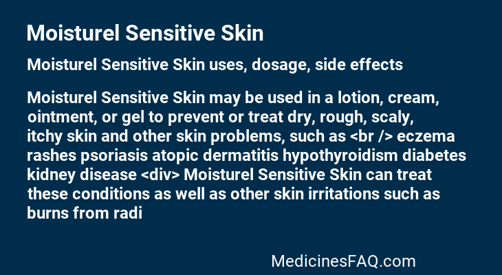 Moisturel Sensitive Skin