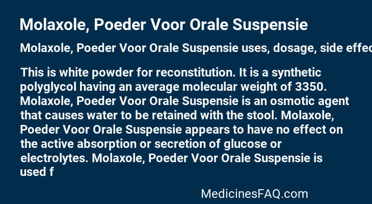 Molaxole, Poeder Voor Orale Suspensie