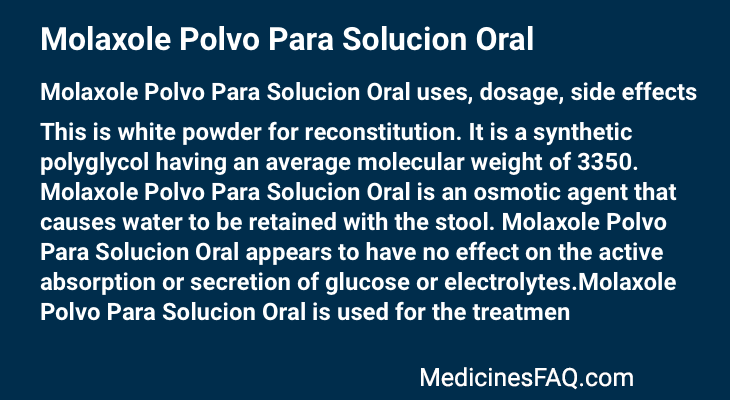 Molaxole Polvo Para Solucion Oral