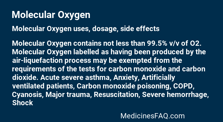 Molecular Oxygen