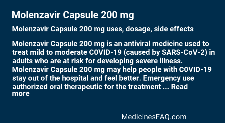 Molenzavir Capsule 200 mg