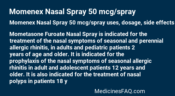 Momenex Nasal Spray 50 mcg/spray