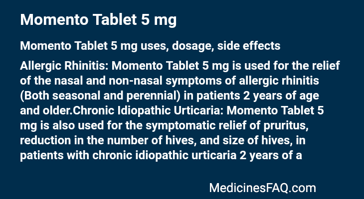 Momento Tablet 5 mg