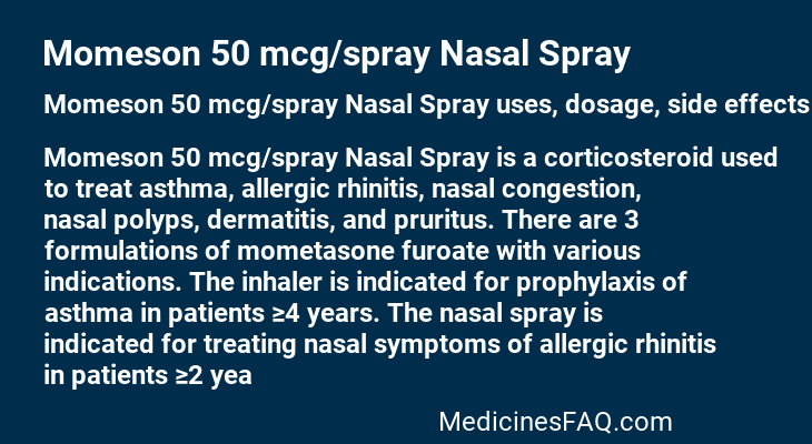 Momeson 50 mcg/spray Nasal Spray