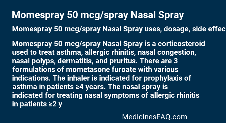 Momespray 50 mcg/spray Nasal Spray