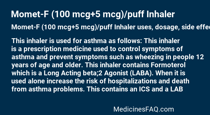 Momet-F (100 mcg+5 mcg)/puff Inhaler