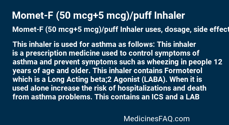 Momet-F (50 mcg+5 mcg)/puff Inhaler