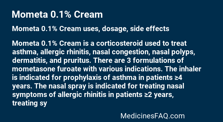 Mometa 0.1% Cream