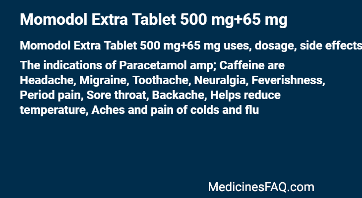 Momodol Extra Tablet 500 mg+65 mg