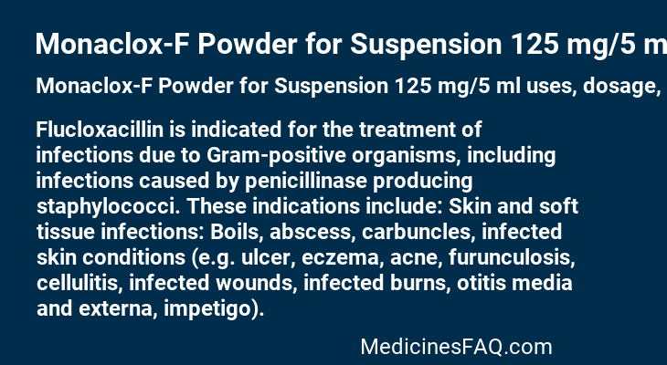 Monaclox-F Powder for Suspension 125 mg/5 ml