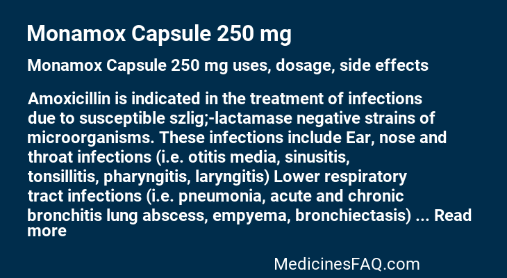 Monamox Capsule 250 mg