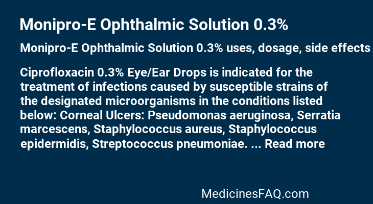 Monipro-E Ophthalmic Solution 0.3%