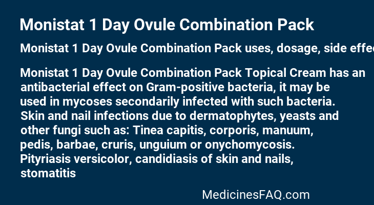 Monistat 1 Day Ovule Combination Pack