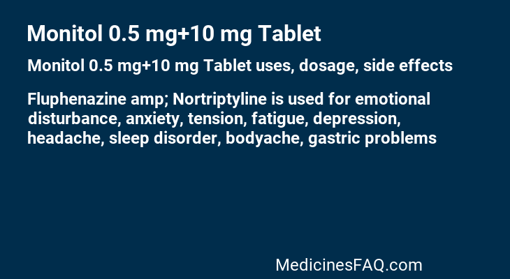 Monitol 0.5 mg+10 mg Tablet