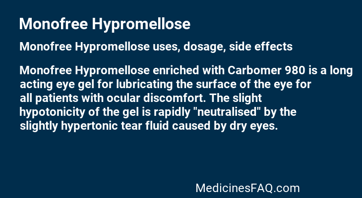 Monofree Hypromellose
