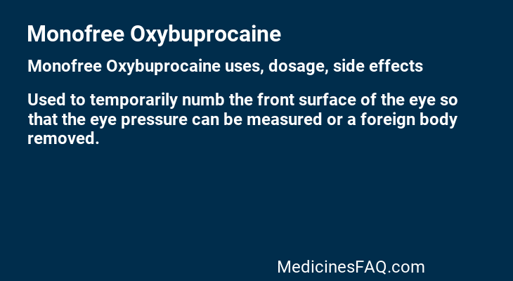 Monofree Oxybuprocaine
