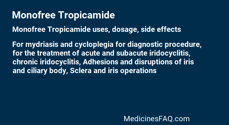Monofree Tropicamide