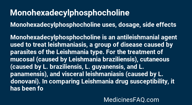 Monohexadecylphosphocholine
