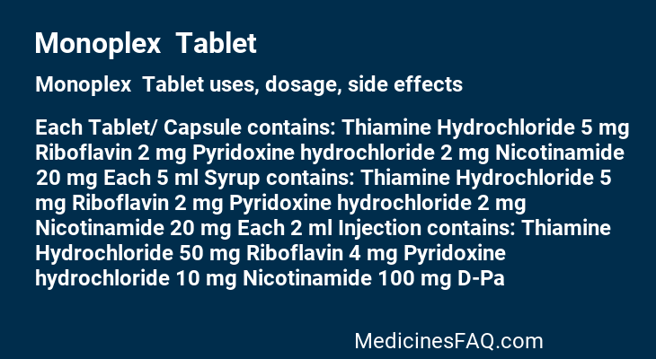 Monoplex  Tablet