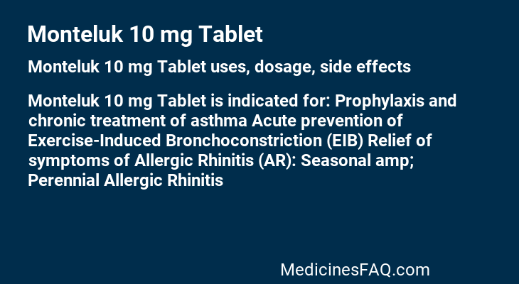 Monteluk 10 mg Tablet