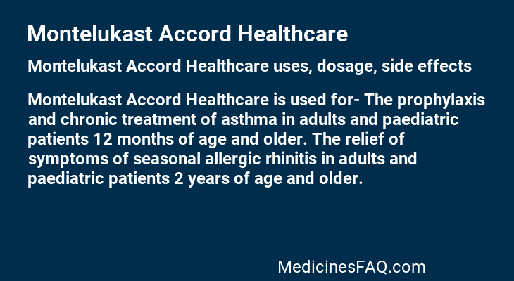 Montelukast Accord Healthcare