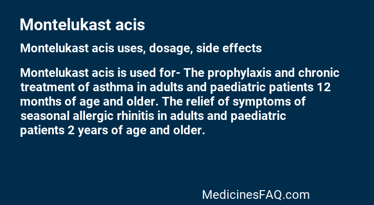 Montelukast acis