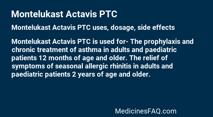 Montelukast Actavis PTC