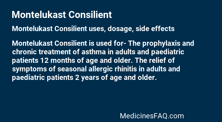 Montelukast Consilient