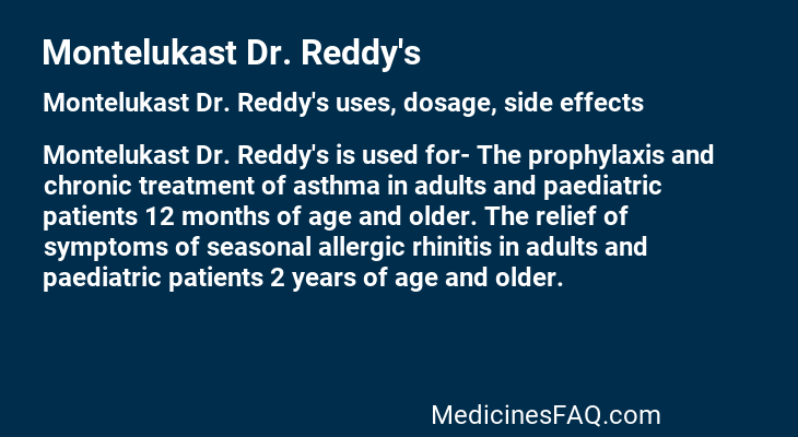 Montelukast Dr. Reddy's