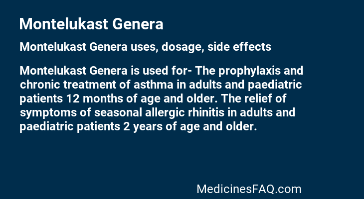 Montelukast Genera
