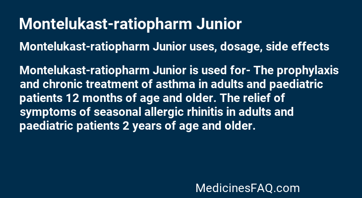 Montelukast-ratiopharm Junior