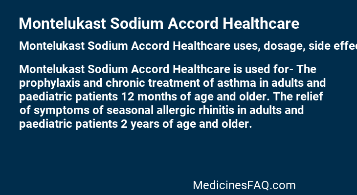 Montelukast Sodium Accord Healthcare