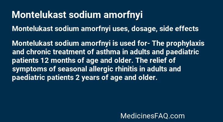 Montelukast sodium amorfnyi