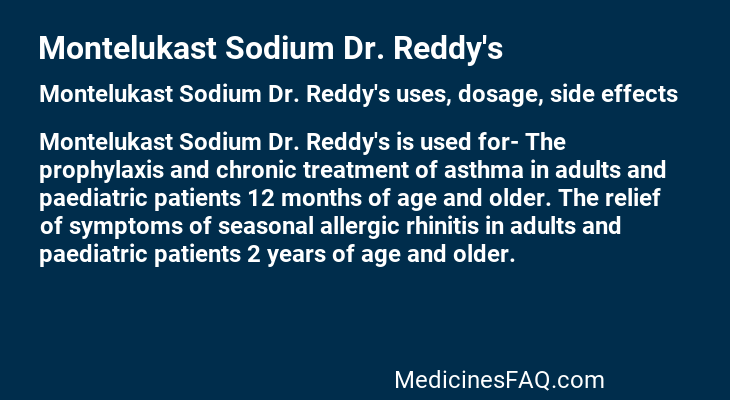 Montelukast Sodium Dr. Reddy's
