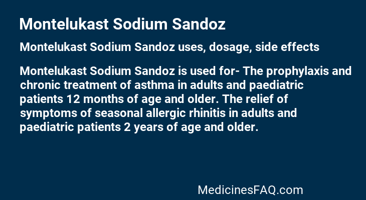 Montelukast Sodium Sandoz