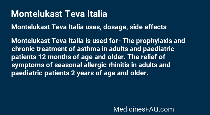 Montelukast Teva Italia