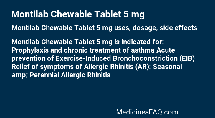 Montilab Chewable Tablet 5 mg