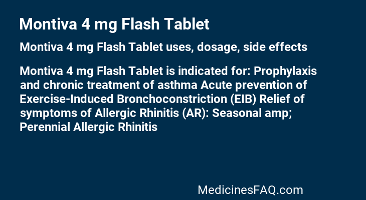 Montiva 4 mg Flash Tablet