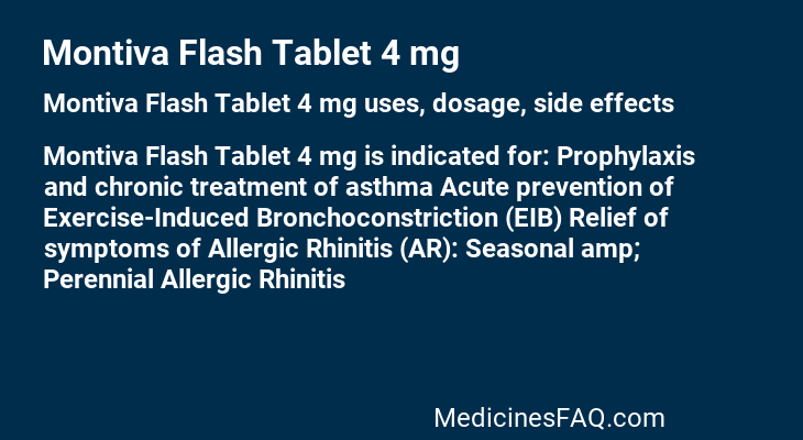 Montiva Flash Tablet 4 mg