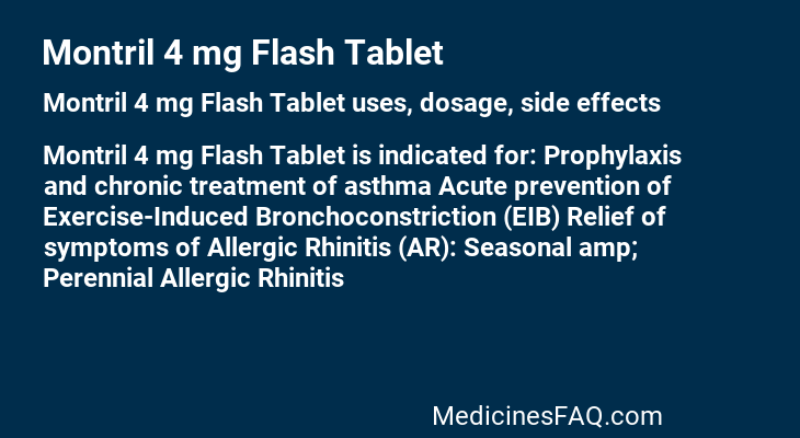 Montril 4 mg Flash Tablet