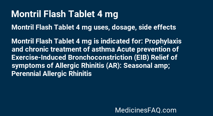 Montril Flash Tablet 4 mg