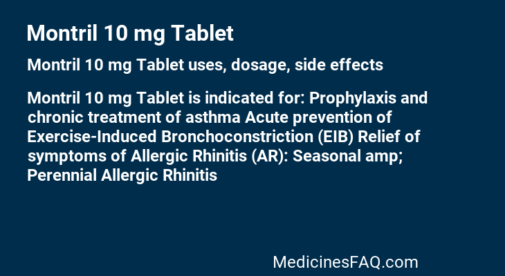 Montril 10 mg Tablet