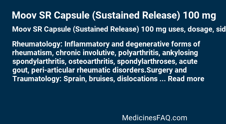 Moov SR Capsule (Sustained Release) 100 mg