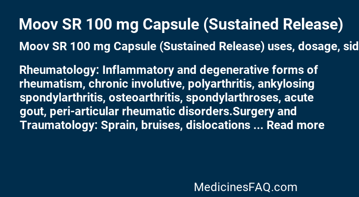 Moov SR 100 mg Capsule (Sustained Release)