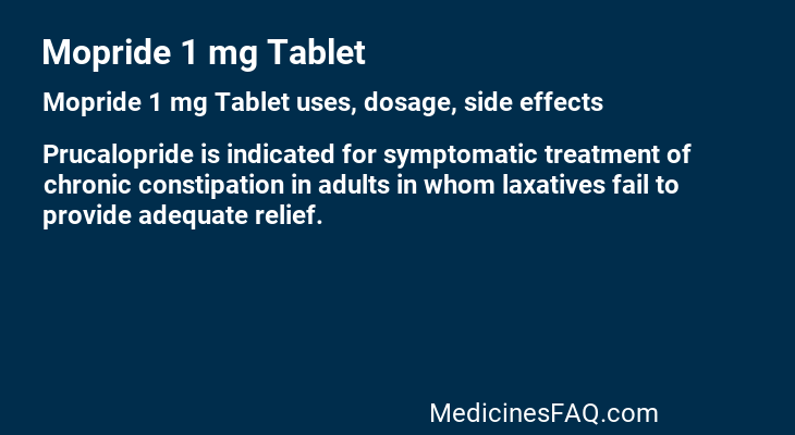 Mopride 1 mg Tablet