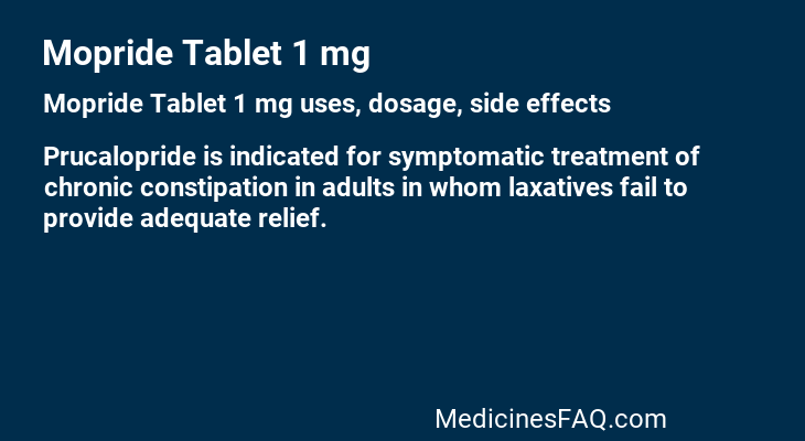 Mopride Tablet 1 mg