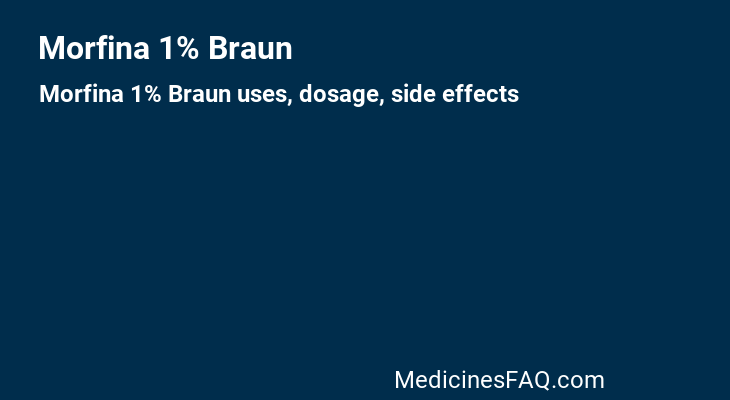 Morfina 1% Braun